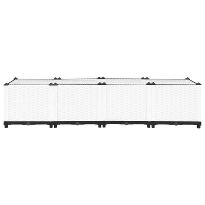 Plantenbak Verhoogd Polypropeen 160 x 40 x 38 cm Wit