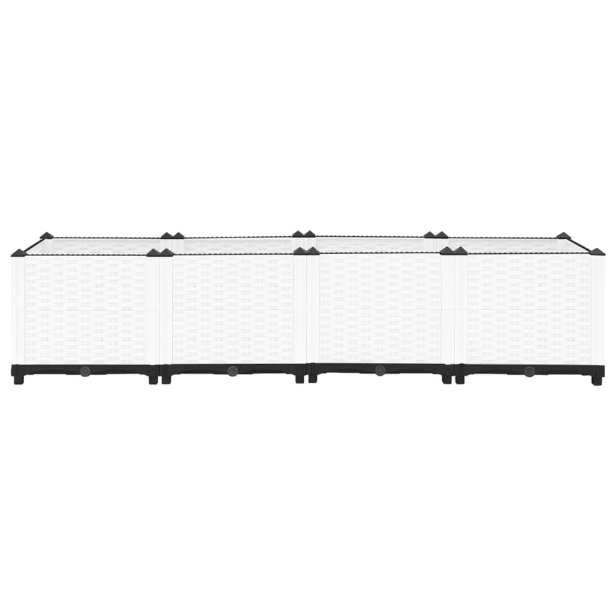 Plantenbak Verhoogd Polypropeen 160 x 40 x 38 cm Wit