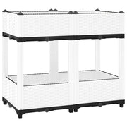 Plantenbak verhoogd 80x40x71 cm polypropeen wit