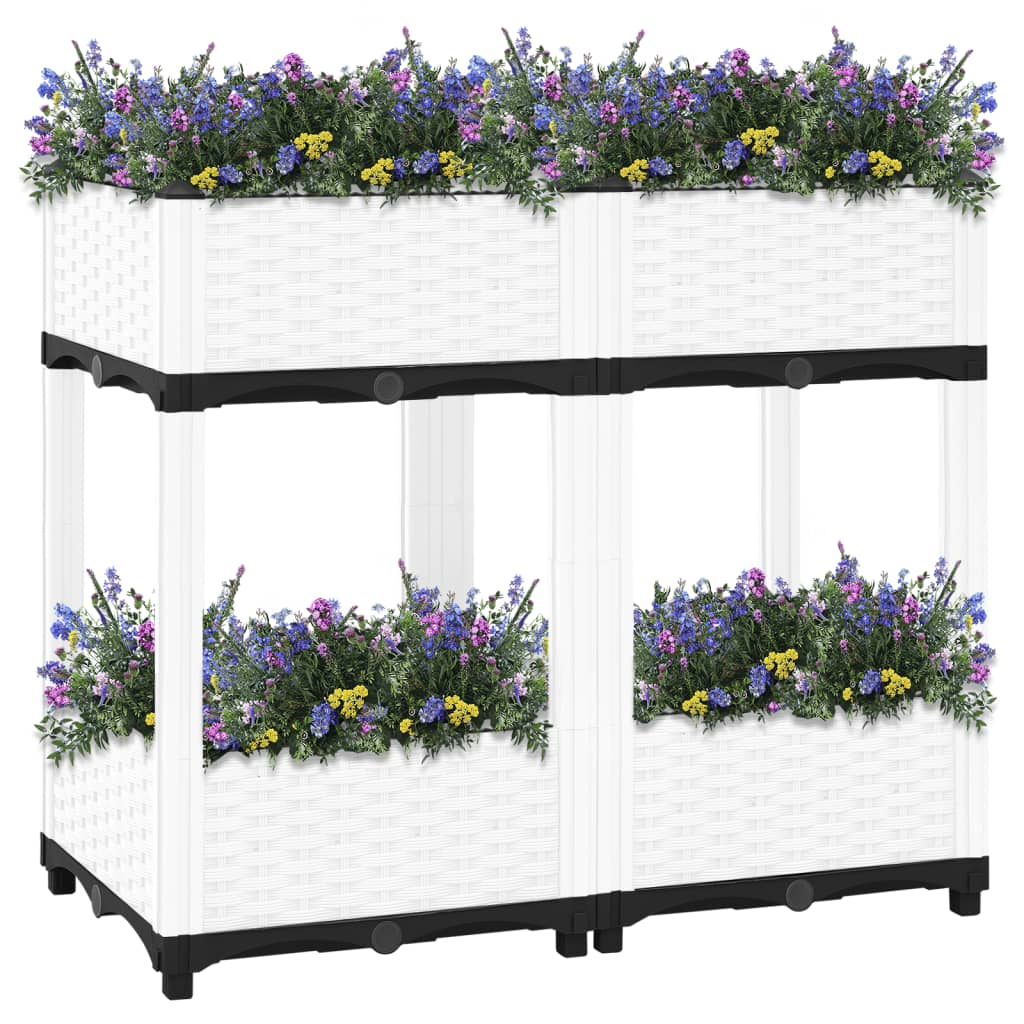 Plantenbak Verhoogd Polypropeen 80 x 40 x 71 cm Wit