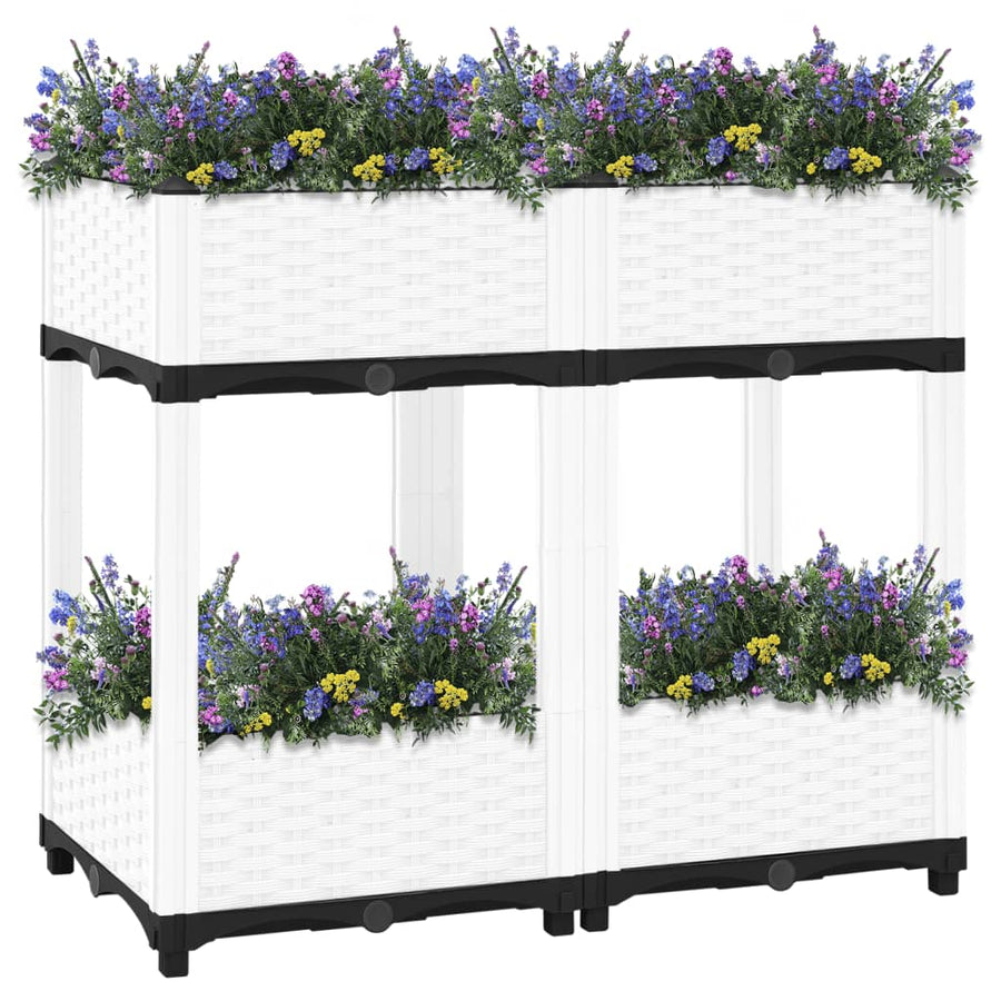 Plantenbak Verhoogd Polypropeen 80 x 40 x 71 cm Wit