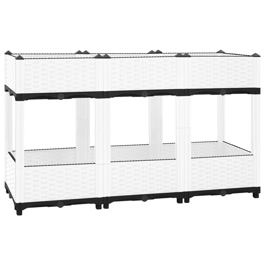 Plantenbak Verhoogd Polypropeen 120 x 40 x 71 cm Wit
