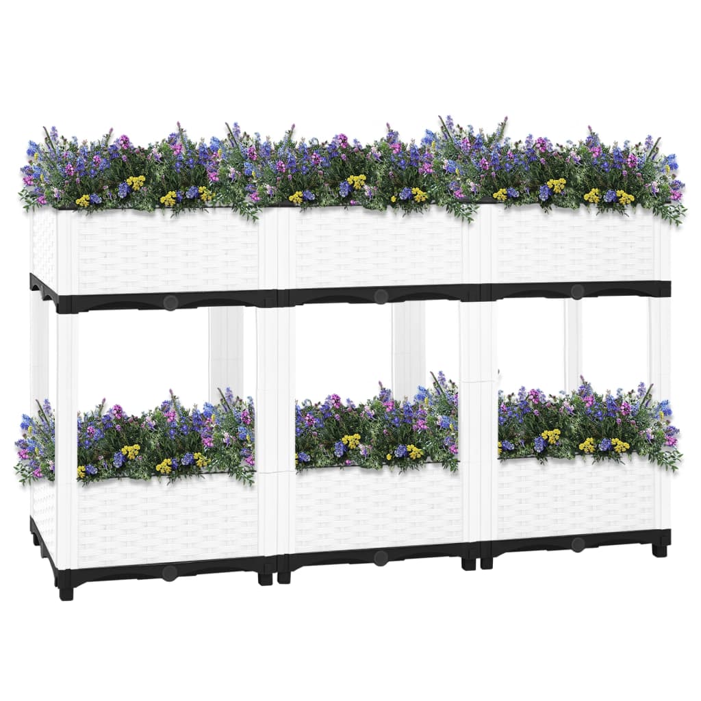 Plantenbak Verhoogd Polypropeen 120 x 40 x 71 cm Wit