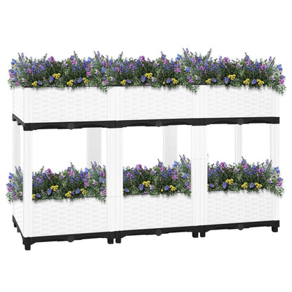Plantenbak Verhoogd Polypropeen 120 x 40 x 71 cm Wit