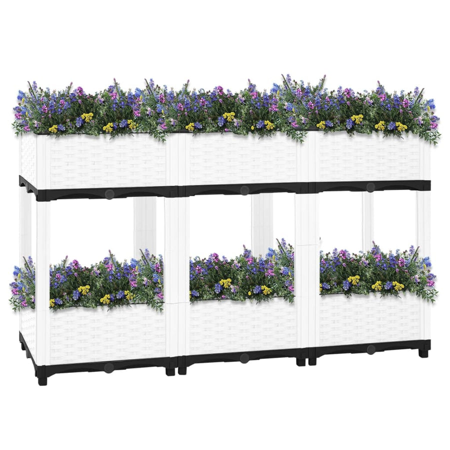 Plantenbak Verhoogd Polypropeen 120 x 40 x 71 cm Wit