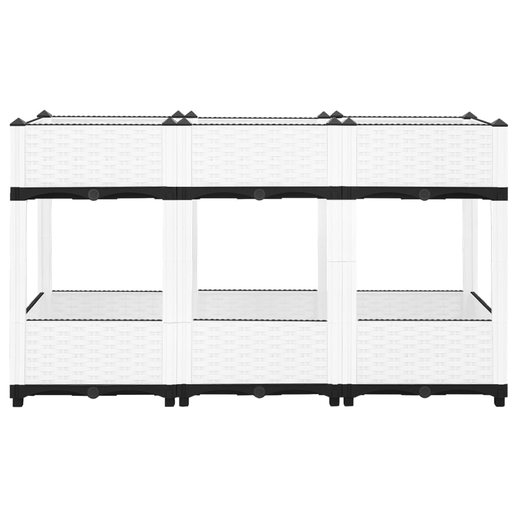 Plantenbak Verhoogd Polypropeen 120 x 40 x 71 cm Wit