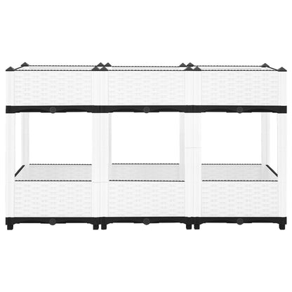 Plantenbak Verhoogd Polypropeen 120 x 40 x 71 cm Wit