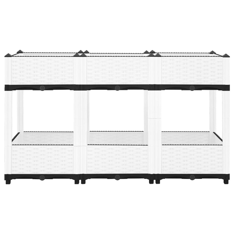 Plantenbak Verhoogd Polypropeen 120 x 40 x 71 cm Wit