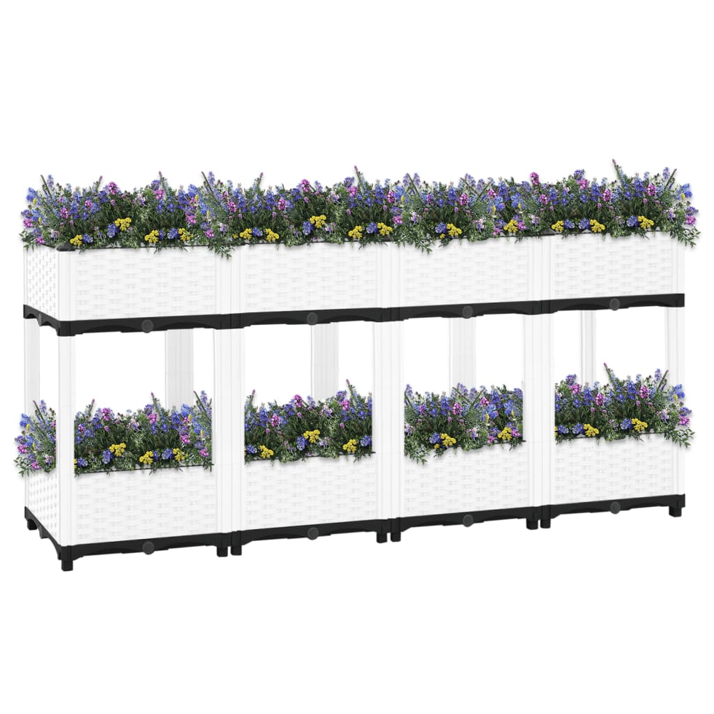 Plantenbak Verhoogd Polypropeen 160 x 40 x 71 cm Wit