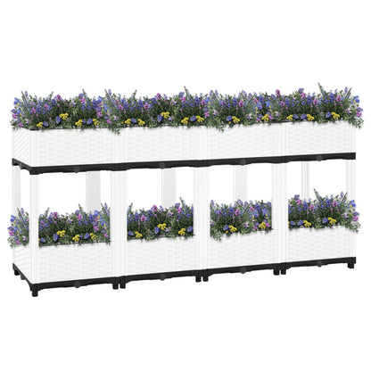 Plantenbak Verhoogd Polypropeen 160 x 40 x 71 cm Wit