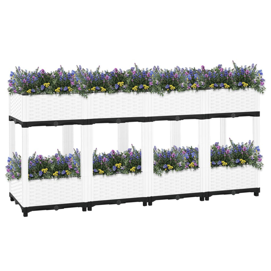 Plantenbak Verhoogd Polypropeen 160 x 40 x 71 cm Wit