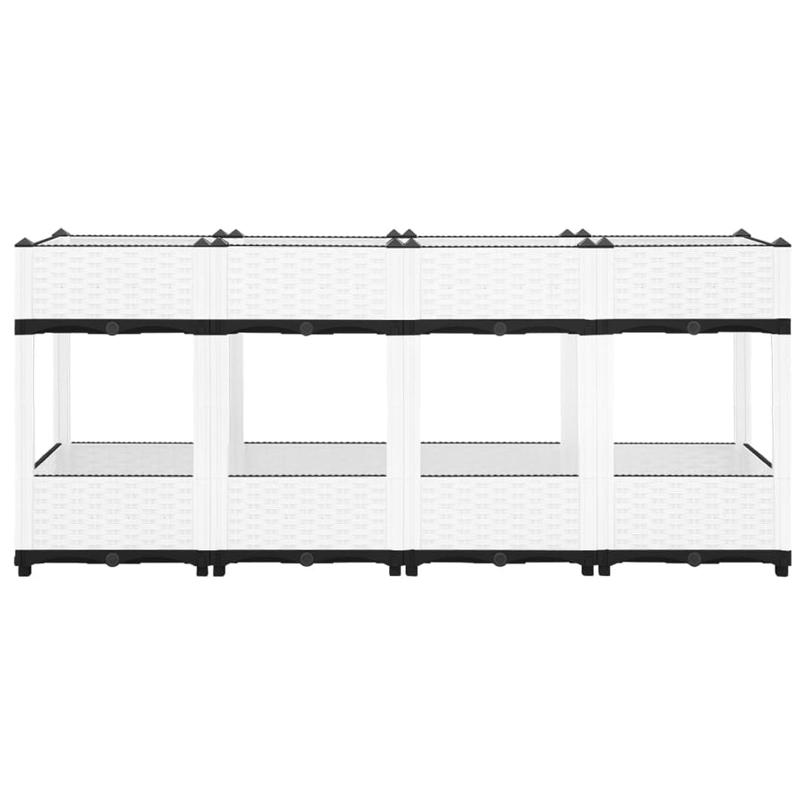 Plantenbak Verhoogd Polypropeen 160 x 40 x 71 cm Wit