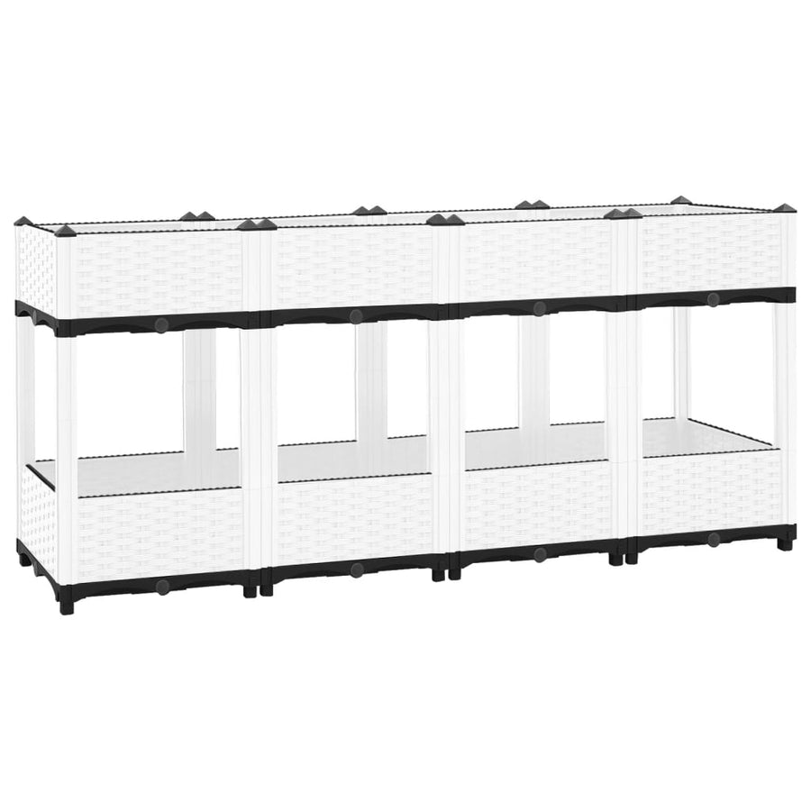 Plantenbak Verhoogd Polypropeen 160 x 40 x 71 cm Wit