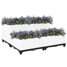 Plantenbak Verhoogd 80X80X38 Cm Polypropyleen 80 x 80 x (23-38) cm Wit