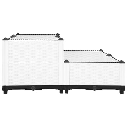 Plantenbak Verhoogd 80X80X38 Cm Polypropyleen 80 x 80 x (23-38) cm Wit