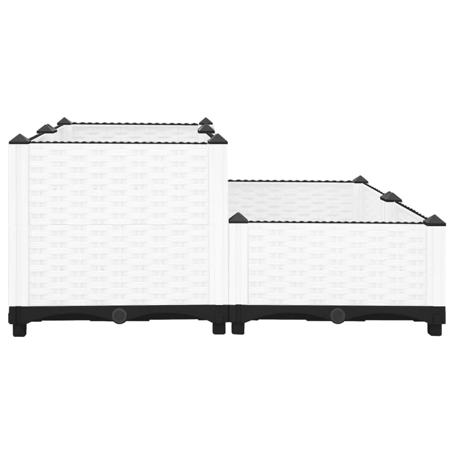 Plantenbak Verhoogd 80X80X38 Cm Polypropyleen 80 x 80 x (23-38) cm Wit
