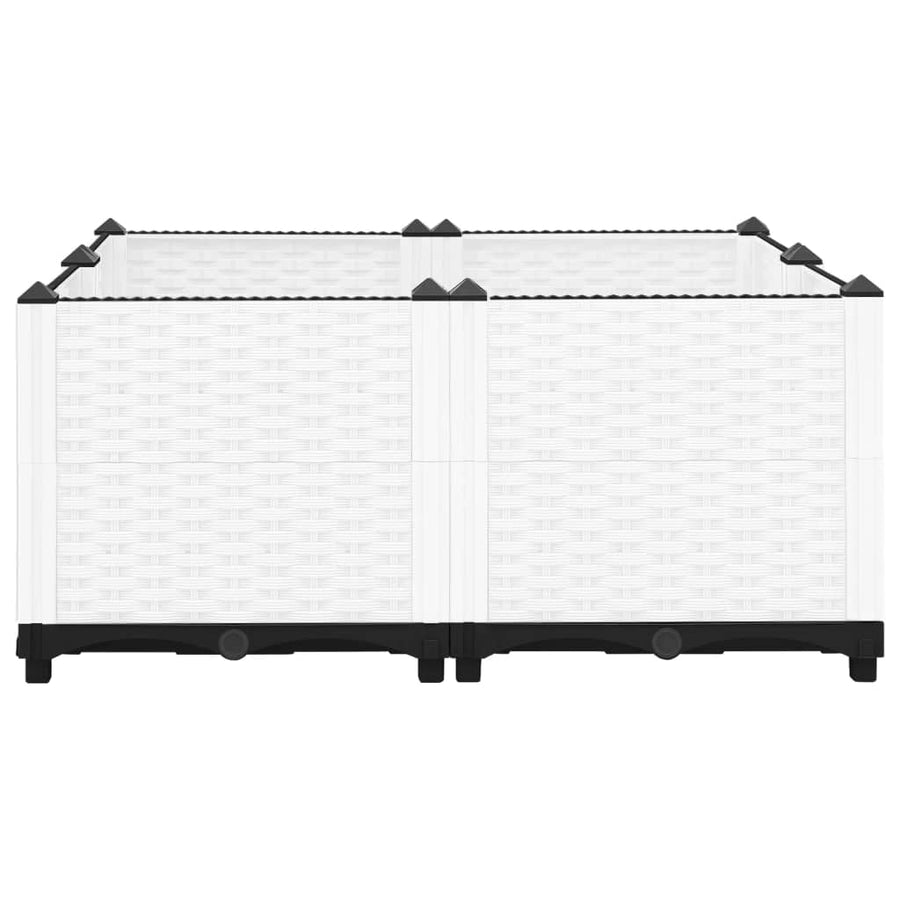 Plantenbak Verhoogd Polypropyleen 80 x 80 x 38 cm Wit