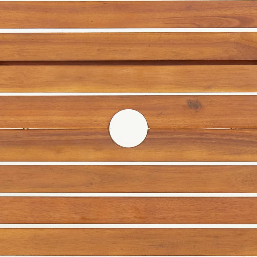Tuintafel Inklapbaar Ø 90X75 Cm Massief Acaciahout 90 cm