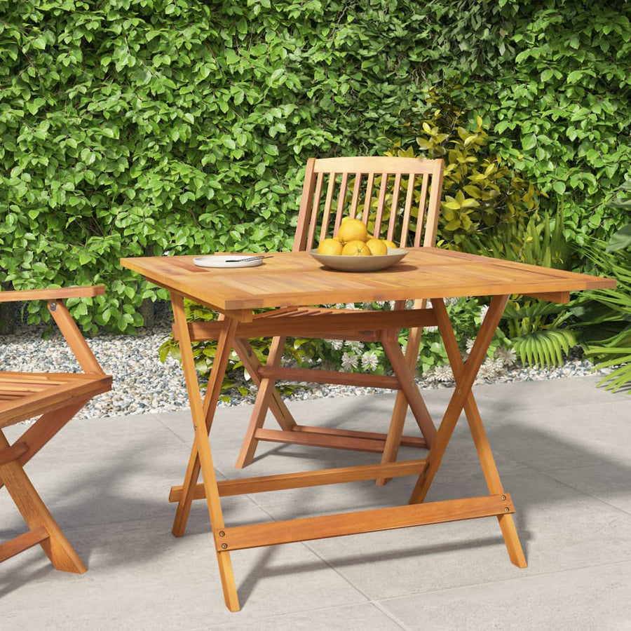 Tuintafel Inklapbaar 90X90X75 Cm Massief Acaciahout 90 cm