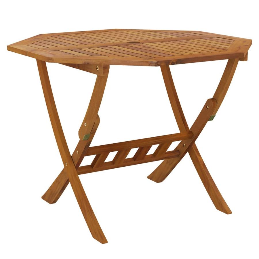 Tuintafel inklapbaar 90x75 cm massief acaciahout Ø 90 x 75 cm