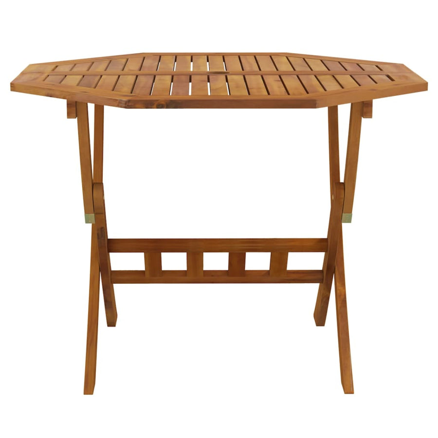 Tuintafel inklapbaar 90x75 cm massief acaciahout Ø 90 x 75 cm