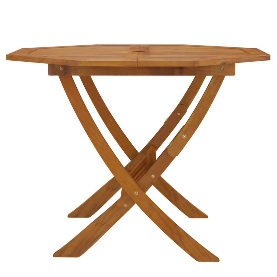 Tuintafel inklapbaar 90x75 cm massief acaciahout Ø 90 x 75 cm