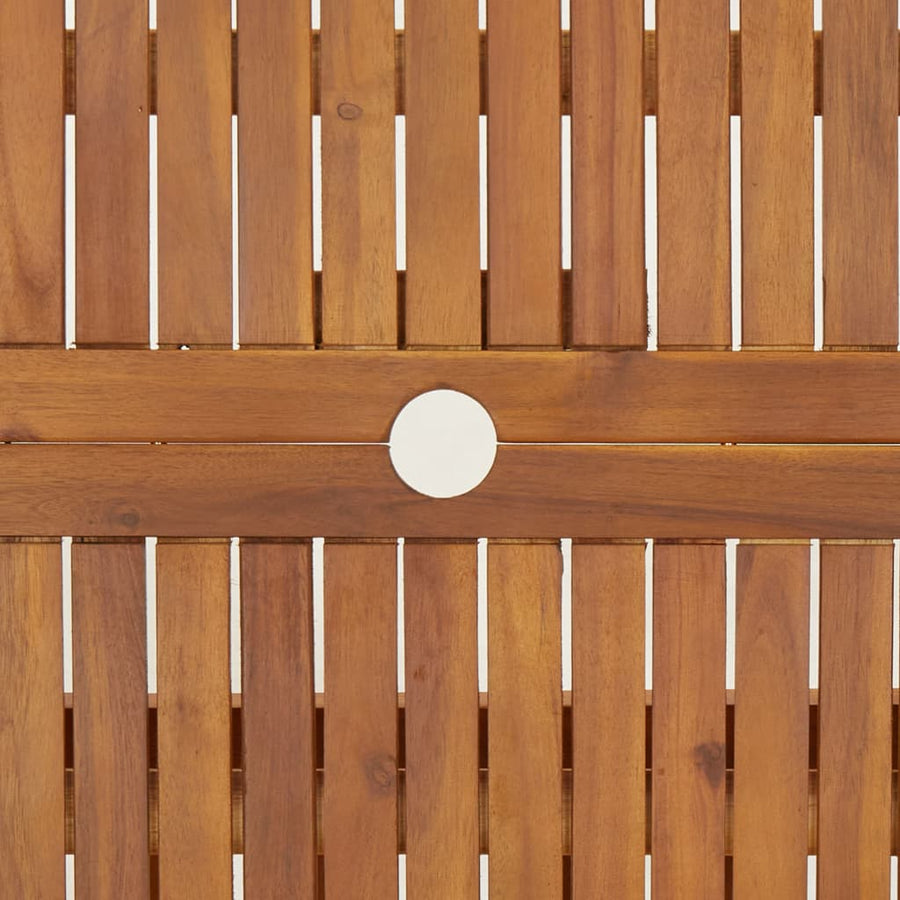 Tuintafel inklapbaar 90x75 cm massief acaciahout Ø 90 x 75 cm