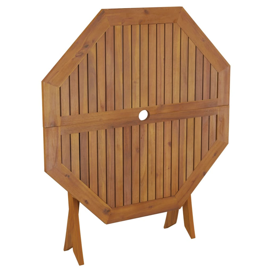 Tuintafel inklapbaar 90x75 cm massief acaciahout Ø 90 x 75 cm