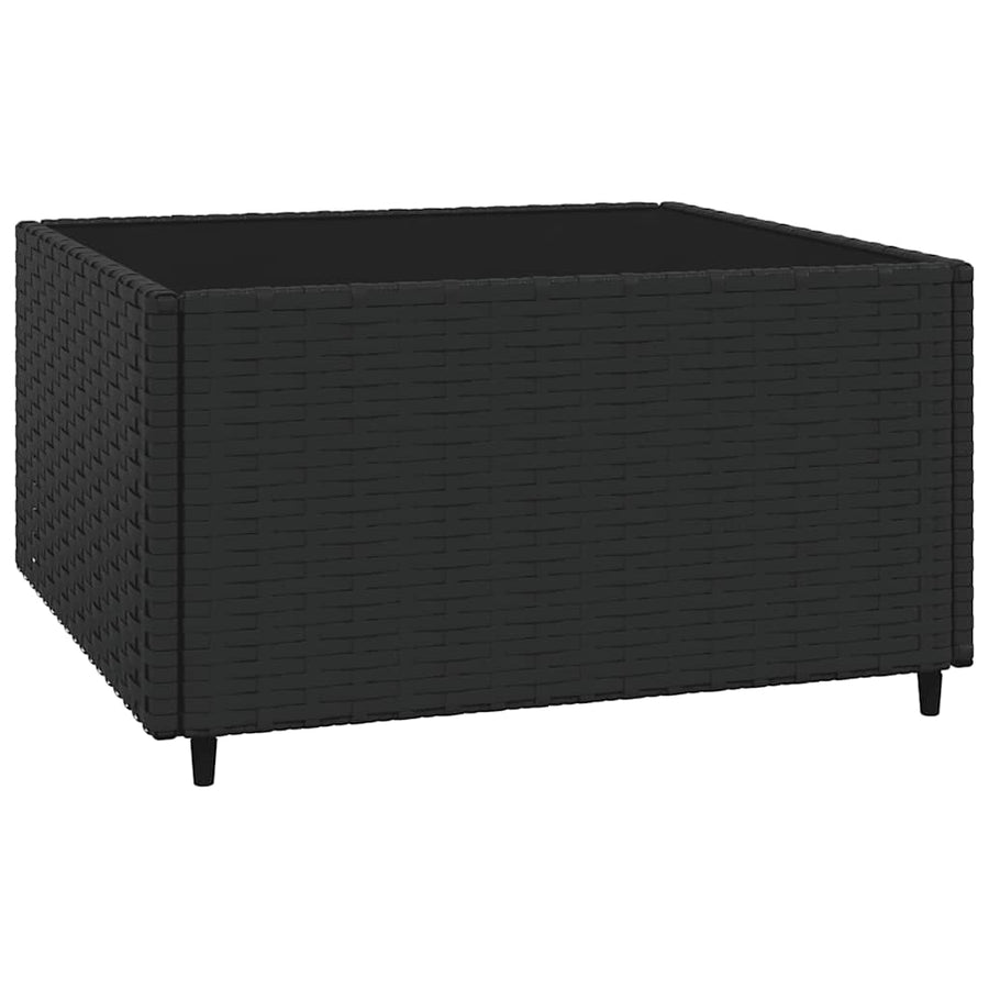 3-Delige Loungeset Met Kussens Poly Rattan 1 Zwart en wit