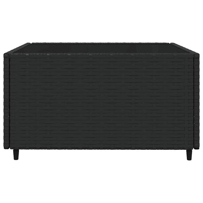 3-Delige Loungeset Met Kussens Poly Rattan 1 Zwart en wit