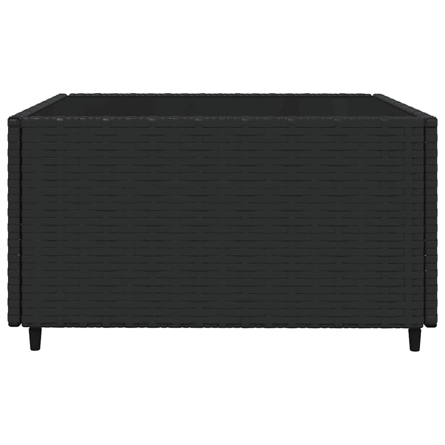 3-Delige Loungeset Met Kussens Poly Rattan 1 Zwart en wit