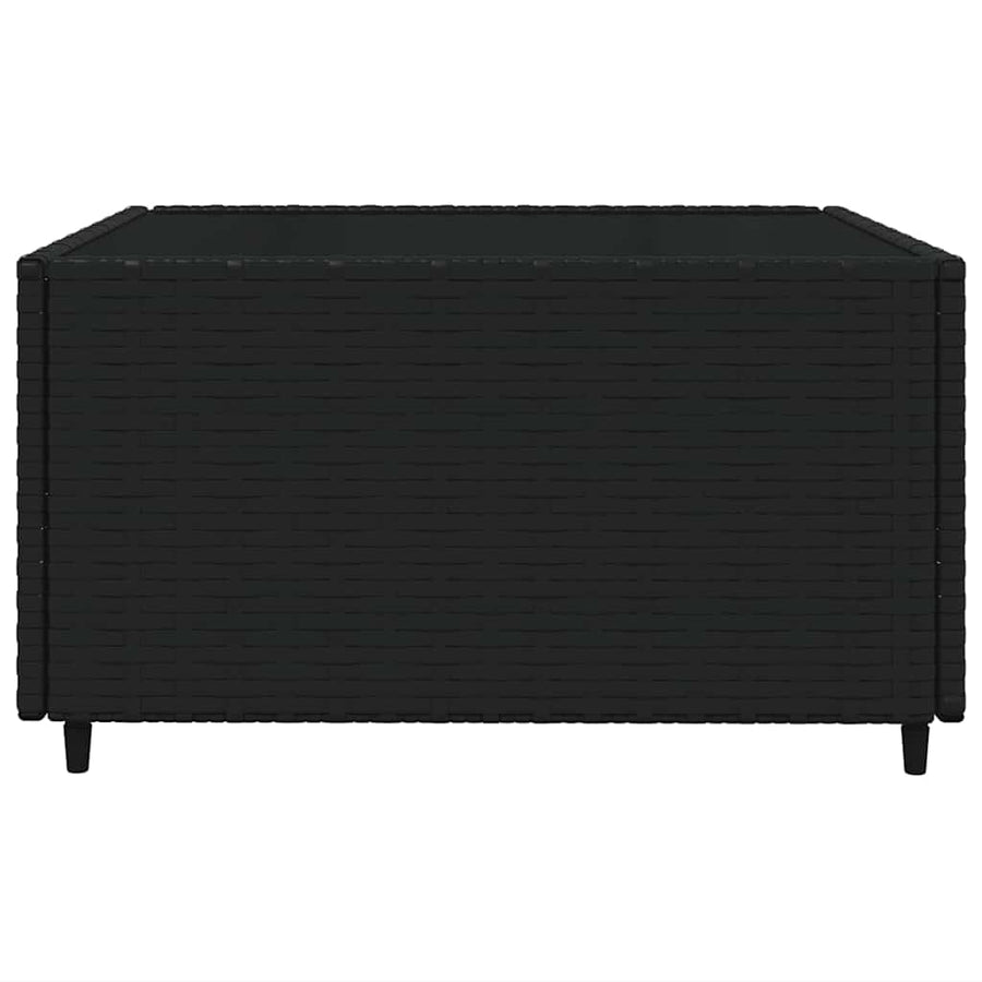 4-Delige Loungeset Met Kussens Poly Rattan 1 Zwart en wit