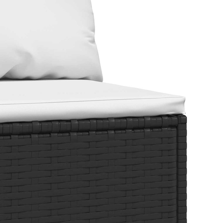 Tuinmiddenbank Met Kussens Poly Rattan 1