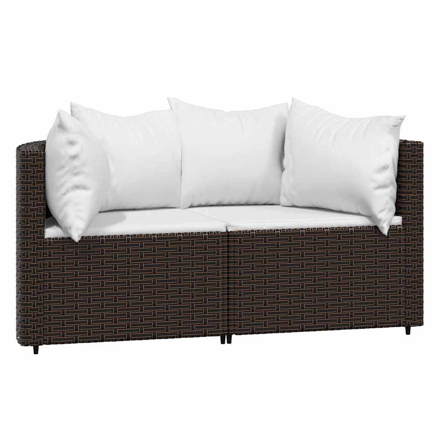 3-Delige Loungeset Met Kussens Poly Rattan 1