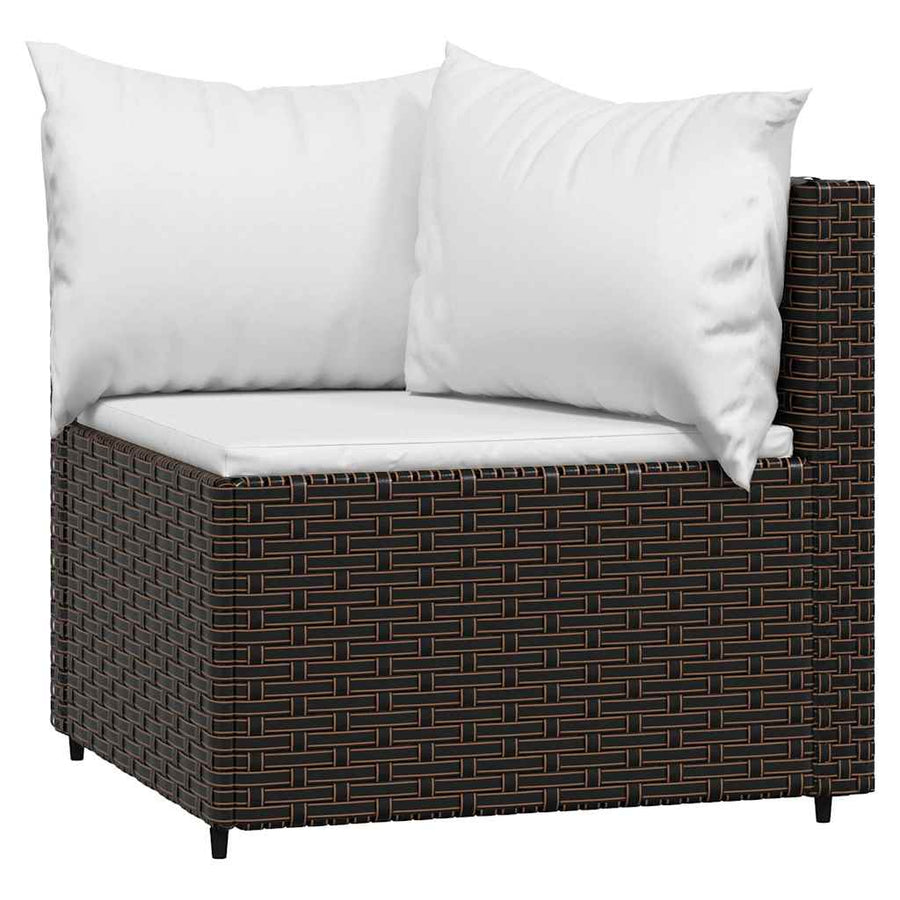 3-Delige Loungeset Met Kussens Poly Rattan 1