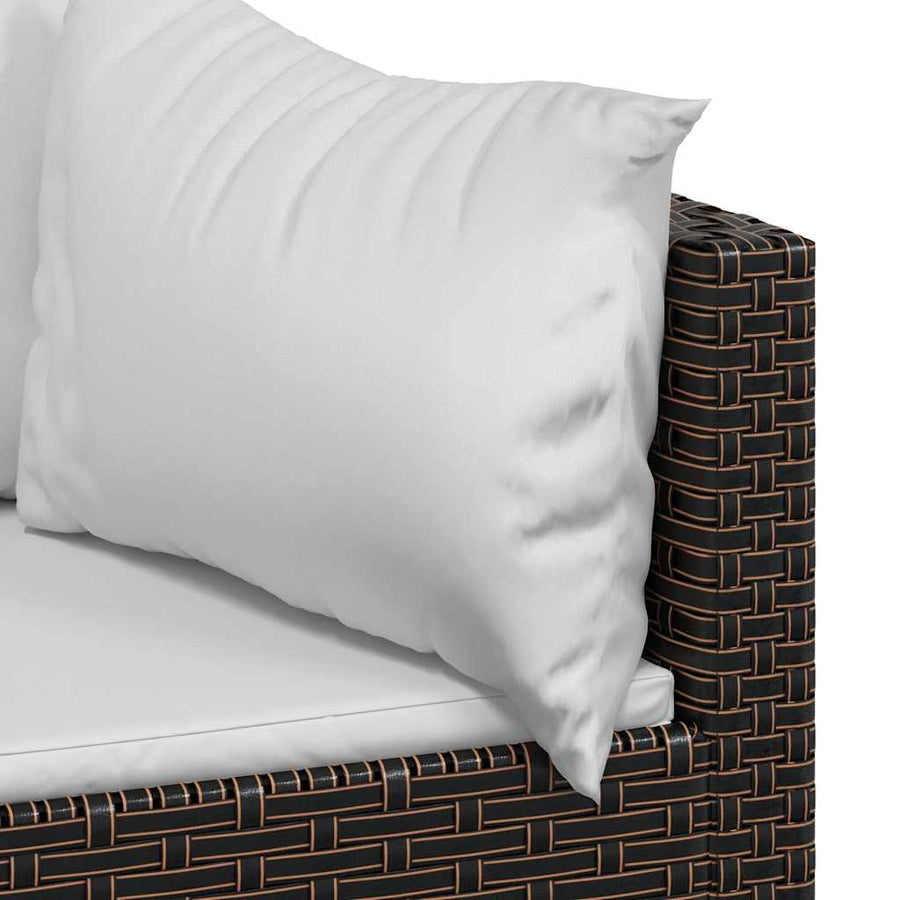 3-Delige Loungeset Met Kussens Poly Rattan 1