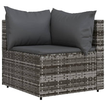 Tuin Met Kussens Poly Rattan Grijs Hoekbank
