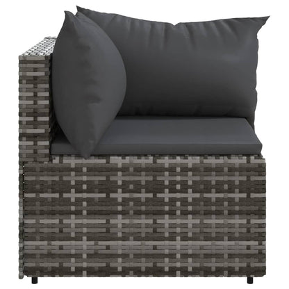 Tuin Met Kussens Poly Rattan Grijs Hoekbank