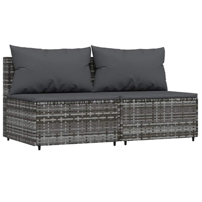 3-Delige Loungeset Met Kussens Poly Rattan 1