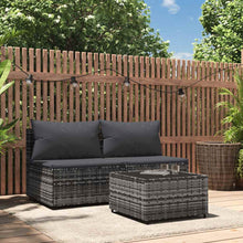 3-Delige Loungeset Met Kussens Poly Rattan 1