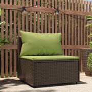 Tuinmiddenbank poly rattan bruin 63x63x57,5 cm