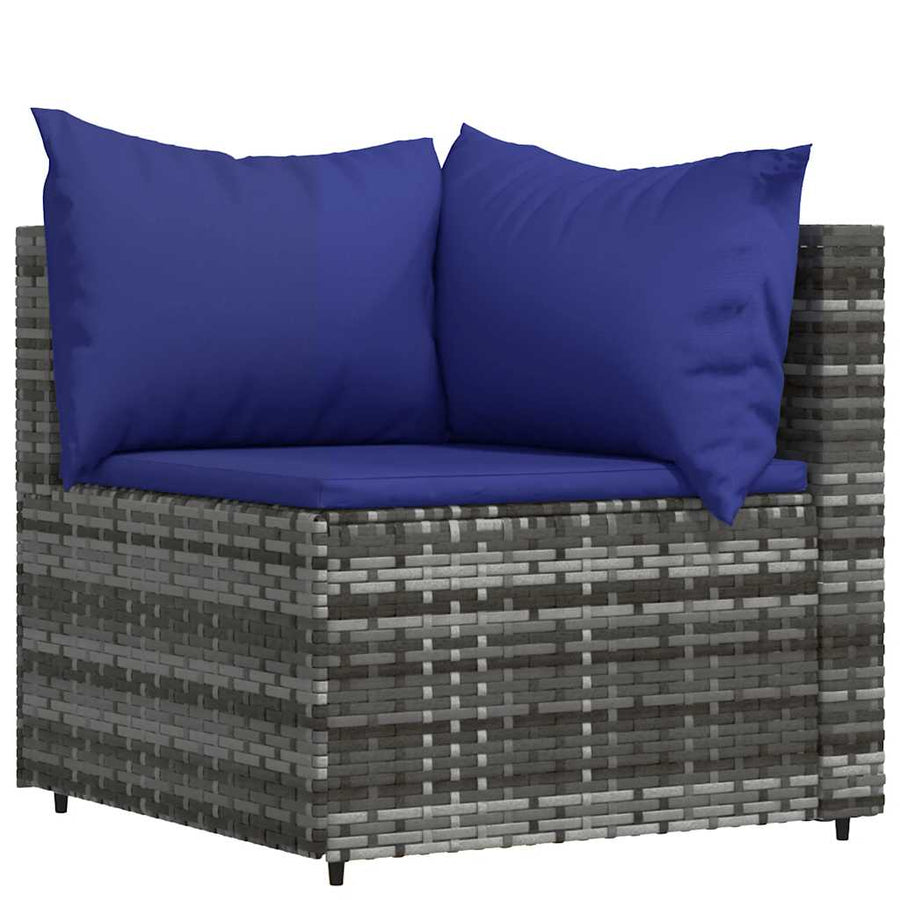 3-Delige Loungeset Met Kussens Poly Rattan 1