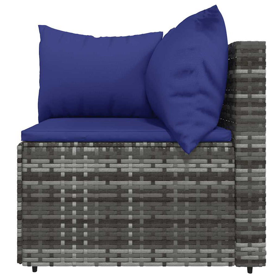 3-Delige Loungeset Met Kussens Poly Rattan 1