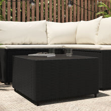 Salontafel Vierkant 50X50X30 Cm Poly Rattan Zwart