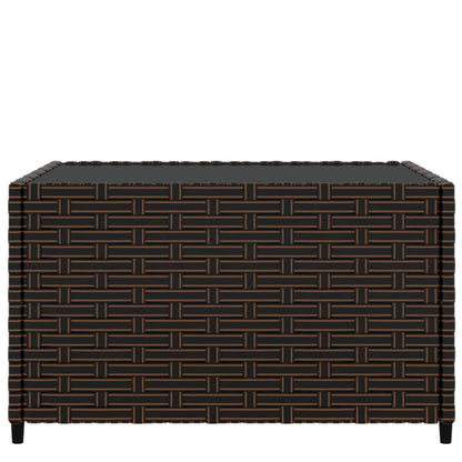 Salontafel Tuin Vierkant 50X50X30 Cm Poly Rattan Bruin