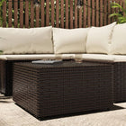 Salontafel Tuin Vierkant 50X50X30 Cm Poly Rattan Bruin
