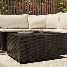 Salontafel Tuin Vierkant 50X50X30 Cm Poly Rattan Bruin