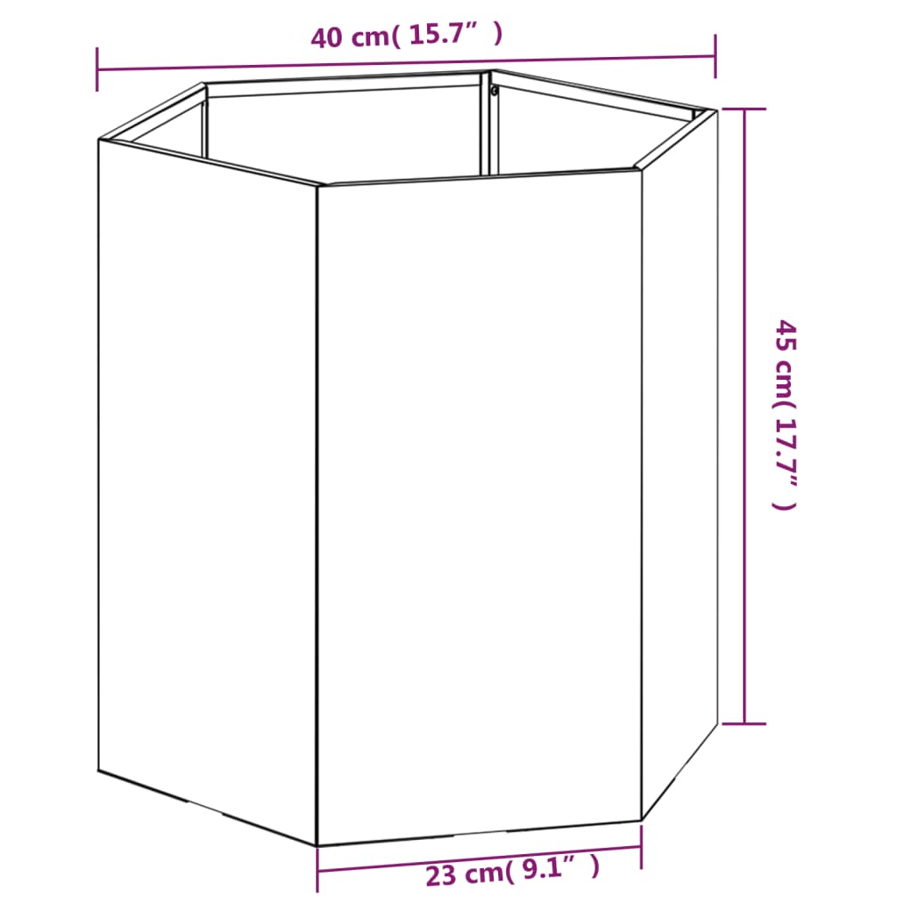 Plantenbak Roestig 40X40X45 Cm Cortenstaal