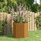 Rusty planter 40x40x45 cm corten steel