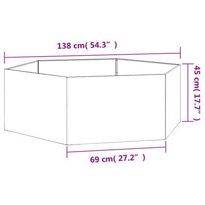 Plantenbak Roestig 138X120X45 Cm Cortenstaal